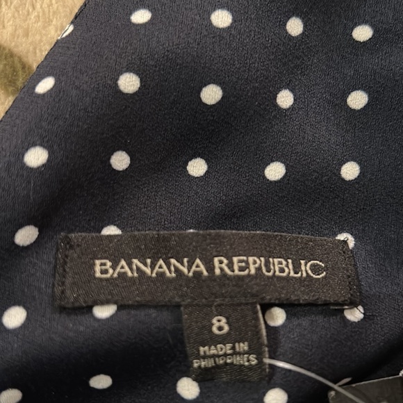 BANANA REPUBLIC NWT LUXURY SATIN FABRIC MIDNIGHT BLUE TWISTED BACK CUT OUT - Picture 5 of 6